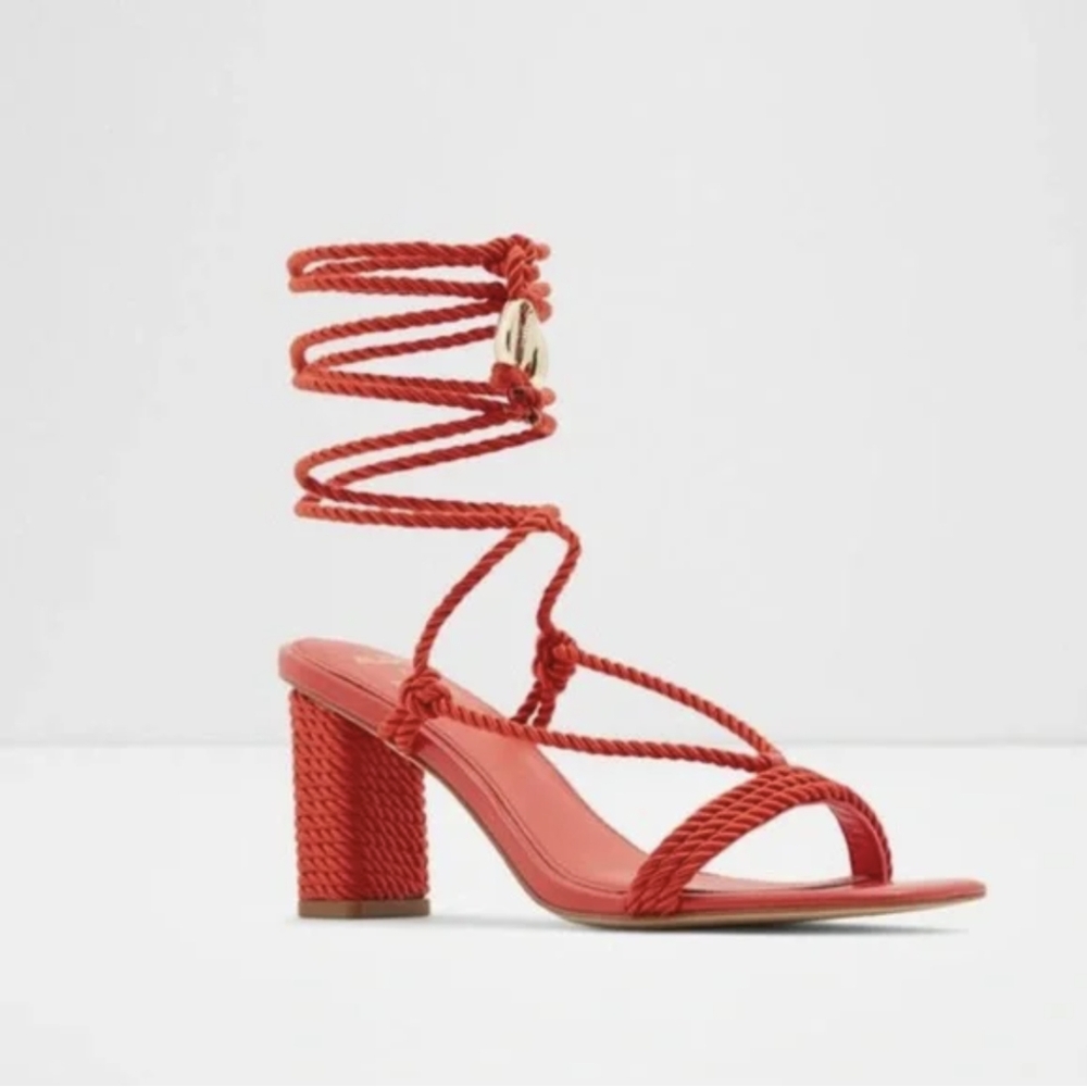 Aldo x Rocky Barnes Strappy Block Heels 8.5